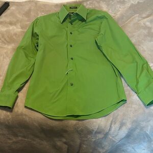 Express Vibrant Green Men's Dress Shirt